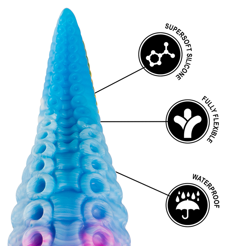 Epic Phorcys Blue Tentacle Dildo Big Size | Niks.fi verkkokauppa