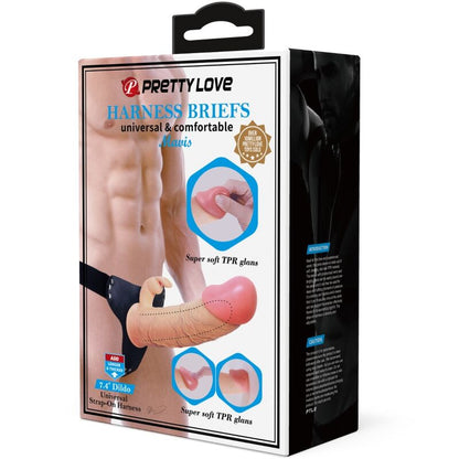 Mavis Harness Universal Briefs With Dildo 19 Cm Natural | Niks.fi verkkokauppa