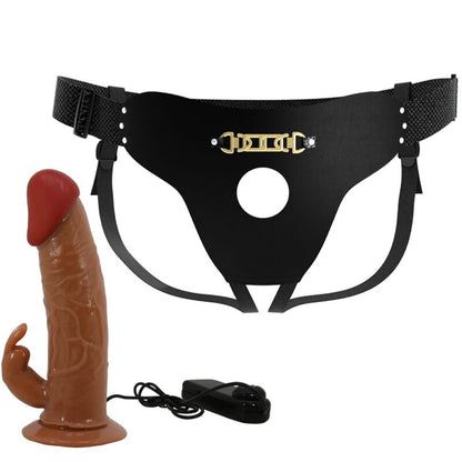 Marion Harness Universal Briefs With Vibration Dildo 19 Cm Brown | Niks.fi verkkokauppa
