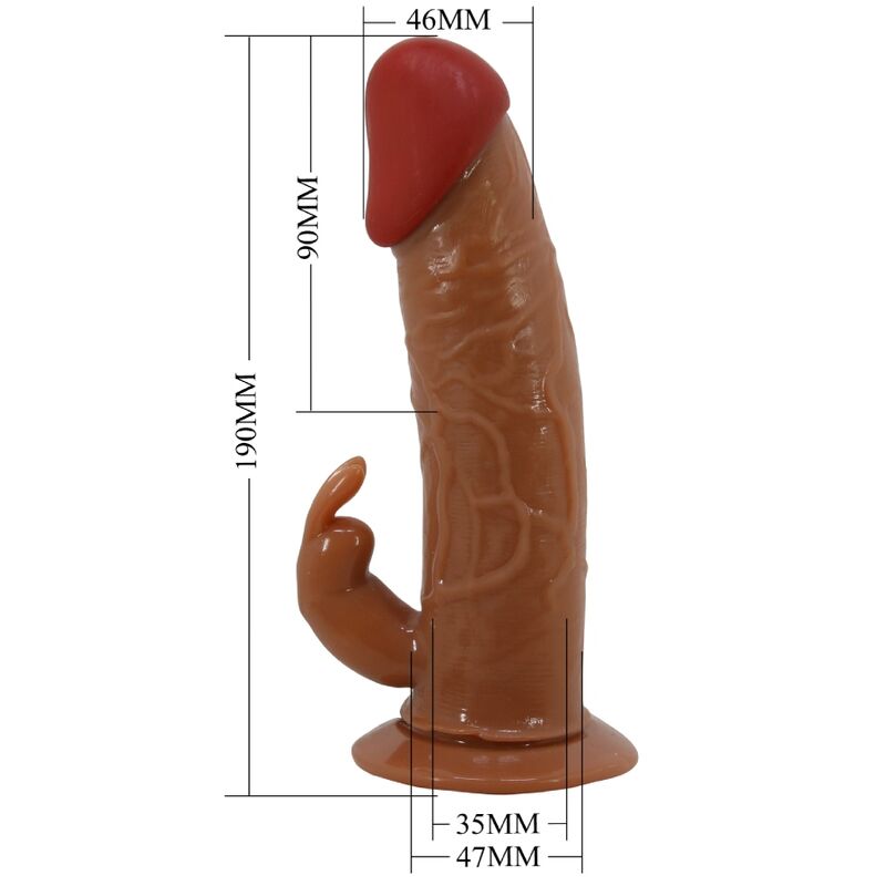 Marion Harness Universal Briefs With Vibration Dildo 19 Cm Brown | Niks.fi verkkokauppa