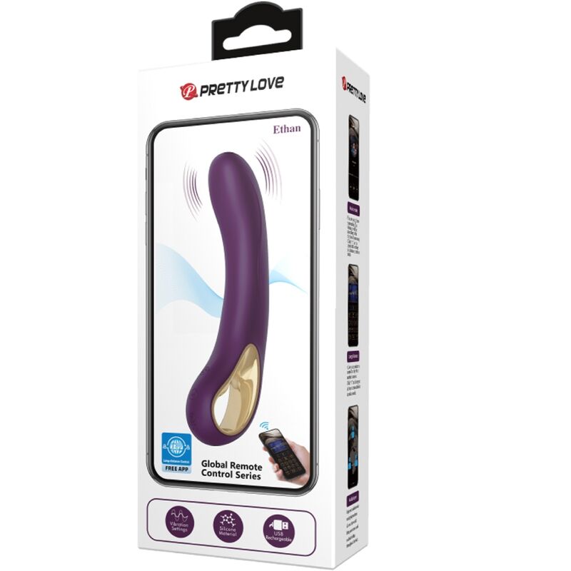 Pretty Loveethan Rechargeable Vibrator Lila | Niks.fi verkkokauppa