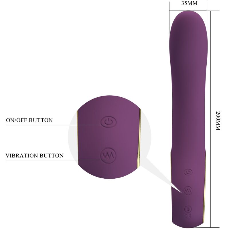 Pretty Loveethan Rechargeable Vibrator Lila | Niks.fi verkkokauppa