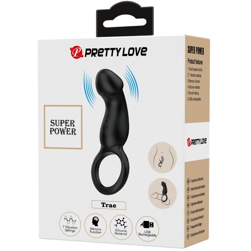 Pretty Lovetrae Ring & Vibrator Black | Niks.fi verkkokauppa