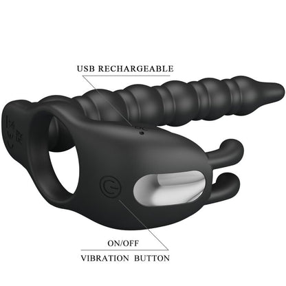 Blackney Penis Ring With Black Vibrator Plug | Niks.fi verkkokauppa