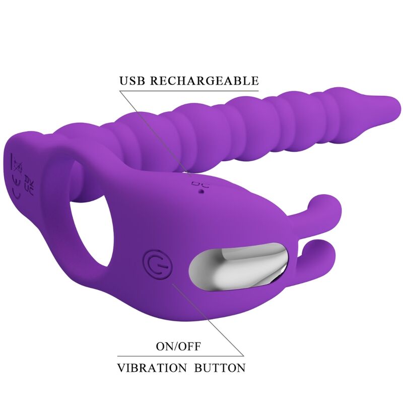 Blackney Penis Ring With Lila Vibrator Plug | Niks.fi verkkokauppa