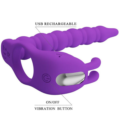 Blackney Penis Ring With Lila Vibrator Plug | Niks.fi verkkokauppa