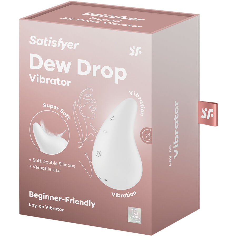Satisfyerdew Drop Vibrator Lay-On White | Niks.fi verkkokauppa