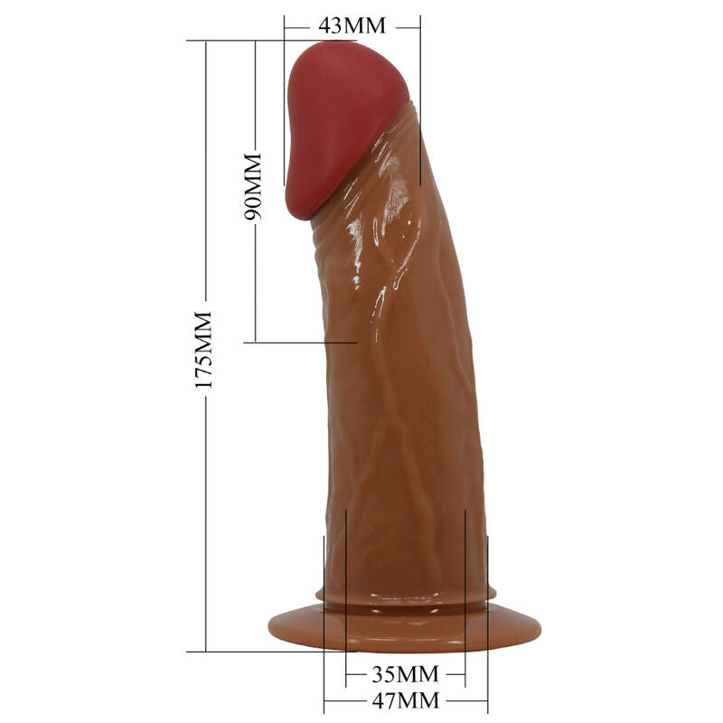 Pretty Love Harness Briefs Starks Multi-Speed Vibration Dildo 17,5 Cm Light Brown | Niks.fi verkkokauppa