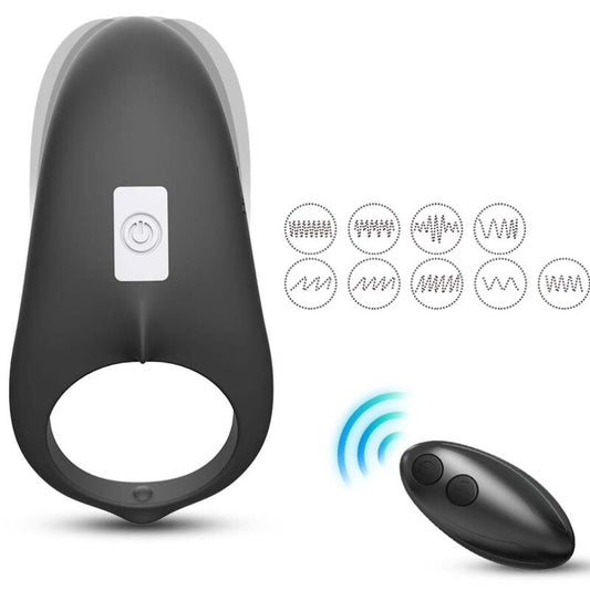 Armony Shark Vibrator Ring For Couples Remote Control Black | Niks.fi verkkokauppa