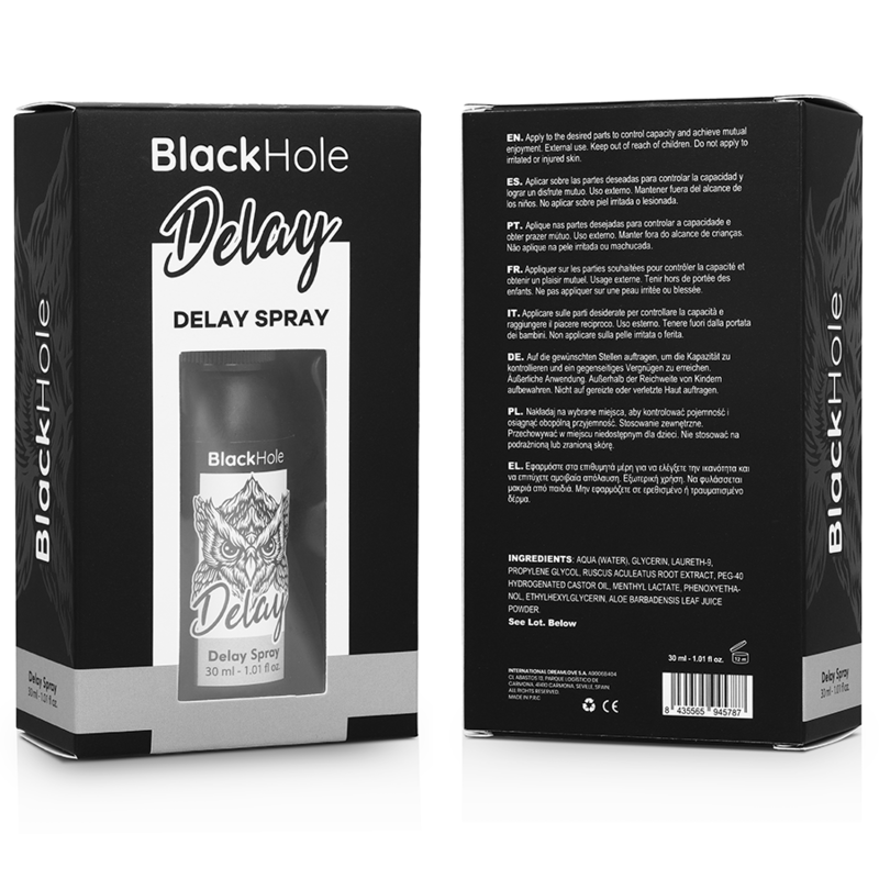 Black Hole Delay Spray Water Based 30 Ml | Niks.fi verkkokauppa