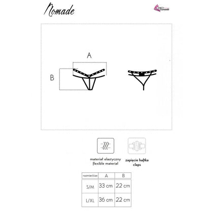 Livco Corsetti Fashionnomade Thong Crotchless Black | Niks.fi verkkokauppa