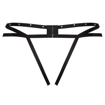 Livco Corsetti Fashionnomade Thong Crotchless Black | Niks.fi verkkokauppa