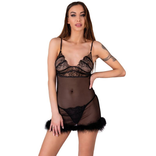 Livco Corsetti Fashionzerunam Set Babydoll + Black Thong | Niks.fi verkkokauppa