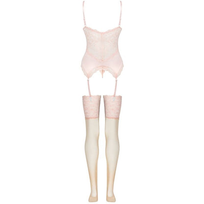 Livco Corsetti Fashionpersinne Peach Set Corset + Panty + Stockings | Niks.fi verkkokauppa