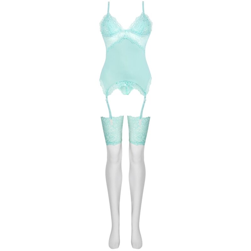 Livco Corsetti Fashionpersinne Mit Emporio Set Corset + Panty + Stockings | Niks.fi verkkokauppa