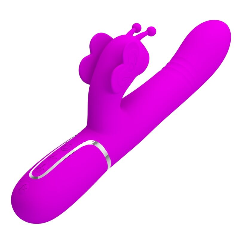 Pretty Lovemultifunction Rabbit Vibrator 4 In 1 Butterfly Fuchsia | Niks.fi verkkokauppa