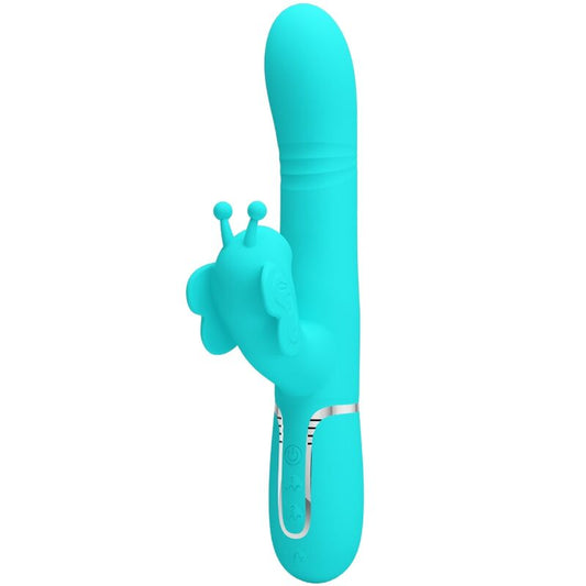 Pretty Lovemultifunction Rabbit Vibrator 4 In 1 Butterfly Aqua Green | Niks.fi verkkokauppa