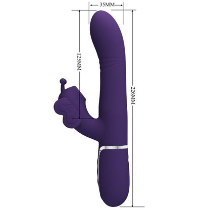 Pretty Lovemultifunction Rabbit Vibrator 4 In 1 Butterfly Purple | Niks.fi verkkokauppa