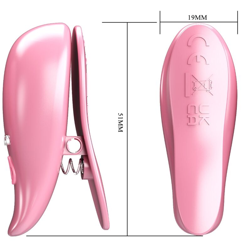 Pretty Loveleaf Vibrating Nipple Clamps Pink | Niks.fi verkkokauppa