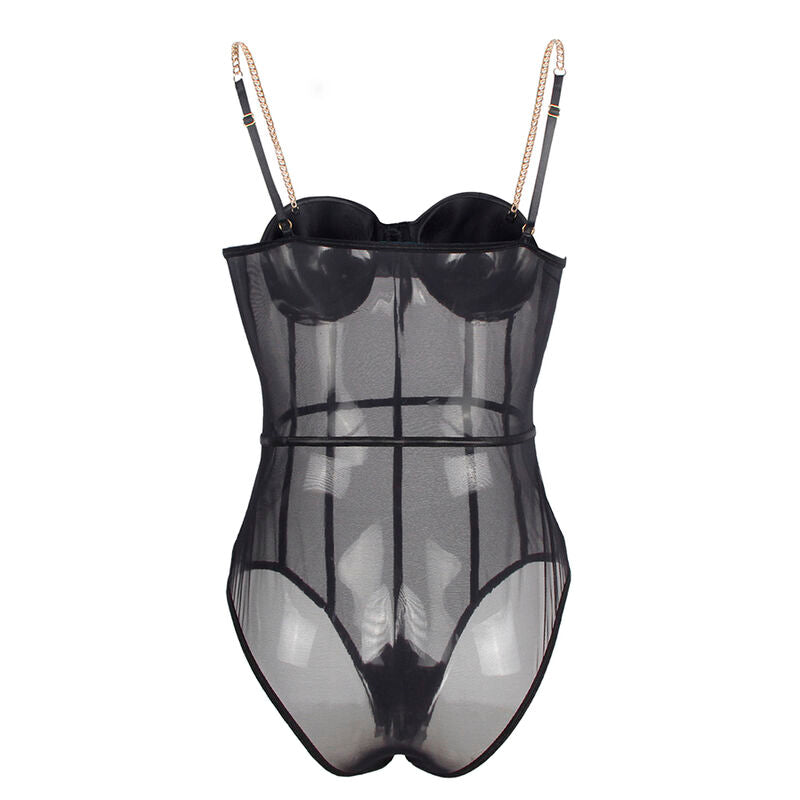 Subblimeblack Chain Suspenders Bodysuit S/M | Niks.fi verkkokauppa