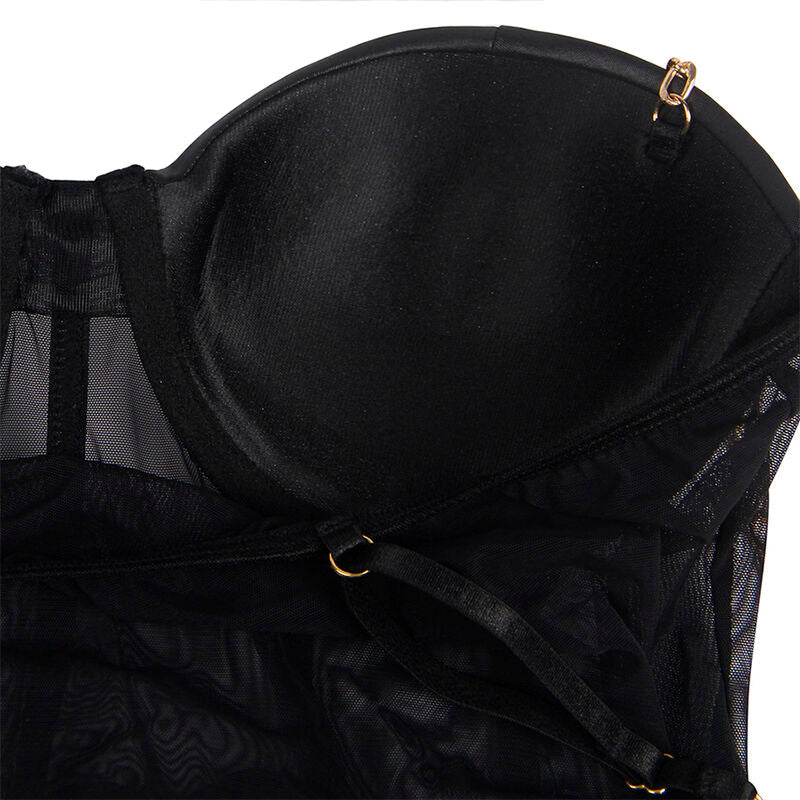 Subblimeblack Chain Suspenders Bodysuit S/M | Niks.fi verkkokauppa