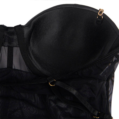 Subblimeblack Chain Suspenders Bodysuit S/M | Niks.fi verkkokauppa