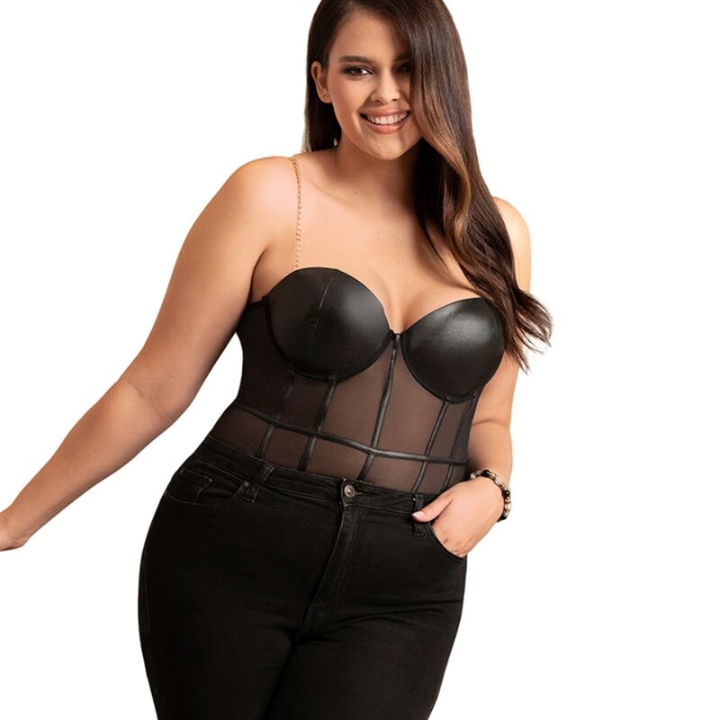 Subblimeblack Chain Suspenders Bodysuit L/Xl | Niks.fi verkkokauppa
