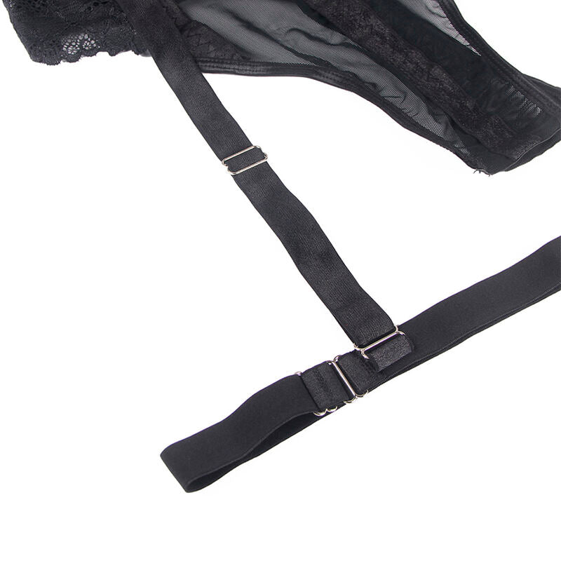 Subblimeteddy With Garter Strap Detail Chest Black S/M | Niks.fi verkkokauppa