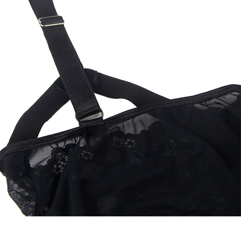 Subblimeteddy With Garter Strap Detail Chest Black S/M | Niks.fi verkkokauppa