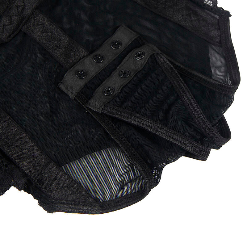 Subblimeteddy With Garter Strap Detail Chest Black S/M | Niks.fi verkkokauppa