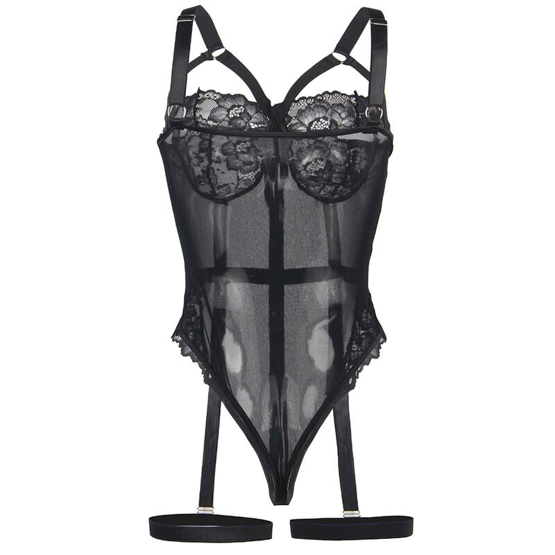 Subblimeteddy With Garter Strap Detail Chest Black S/M | Niks.fi verkkokauppa