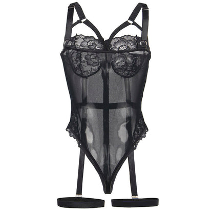 Subblimeteddy With Garter Strap Detail Chest Black S/M | Niks.fi verkkokauppa