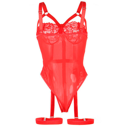 Subblimeteddy With Garter Strap Detail Chest Red S/M | Niks.fi verkkokauppa