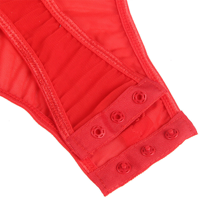 Subblimeteddy With Garter Strap Detail Chest Red S/M | Niks.fi verkkokauppa