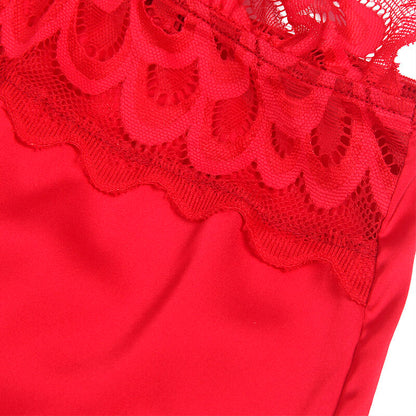 Subblimesatin Babydoll With Lace Red S/M | Niks.fi verkkokauppa