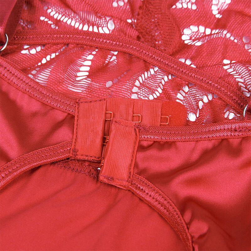 Subblimesatin Babydoll With Lace Red S/M | Niks.fi verkkokauppa