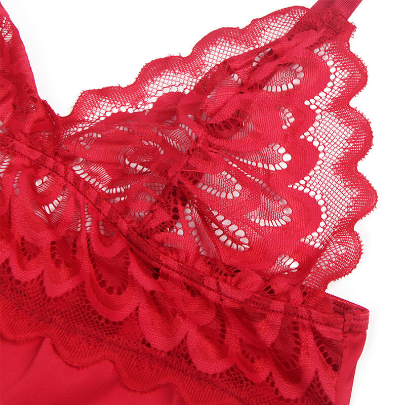 Subblimesatin Babydoll With Lace Red S/M | Niks.fi verkkokauppa
