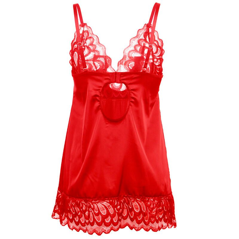 Subblimesatin Babydoll With Lace Red S/M | Niks.fi verkkokauppa