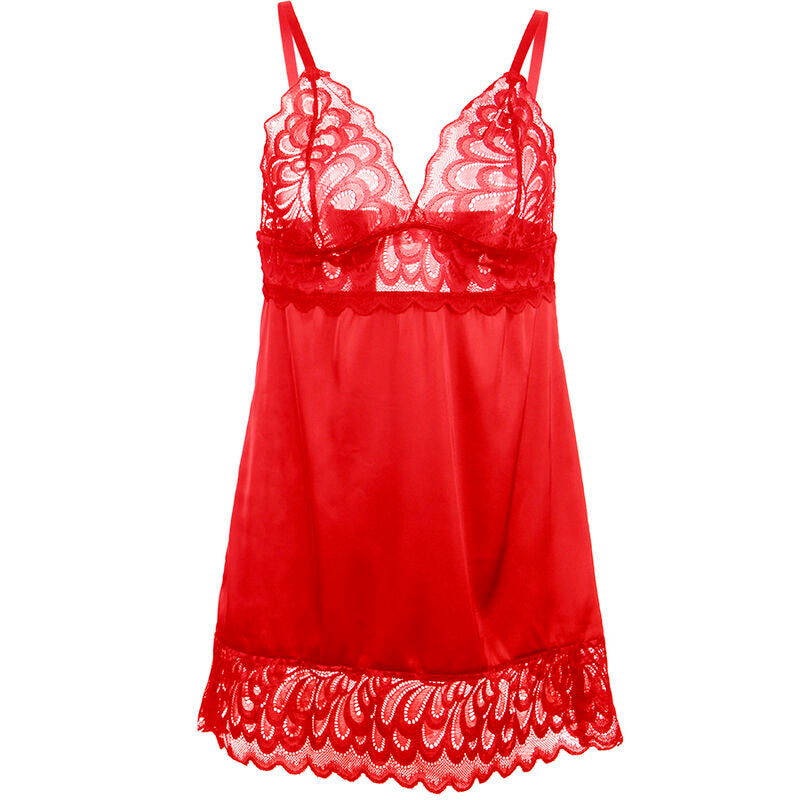 Subblimesatin Babydoll With Lace Red L/Xl | Niks.fi verkkokauppa
