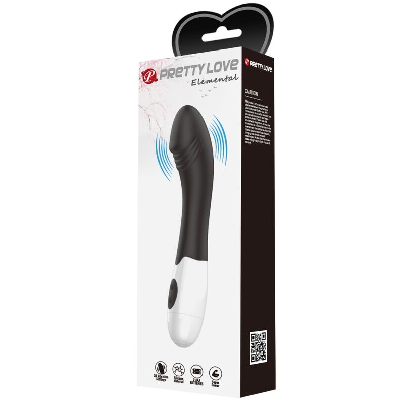 Pretty Loveelemental G-Spot Vibrator 30 Modes Black | Niks.fi verkkokauppa