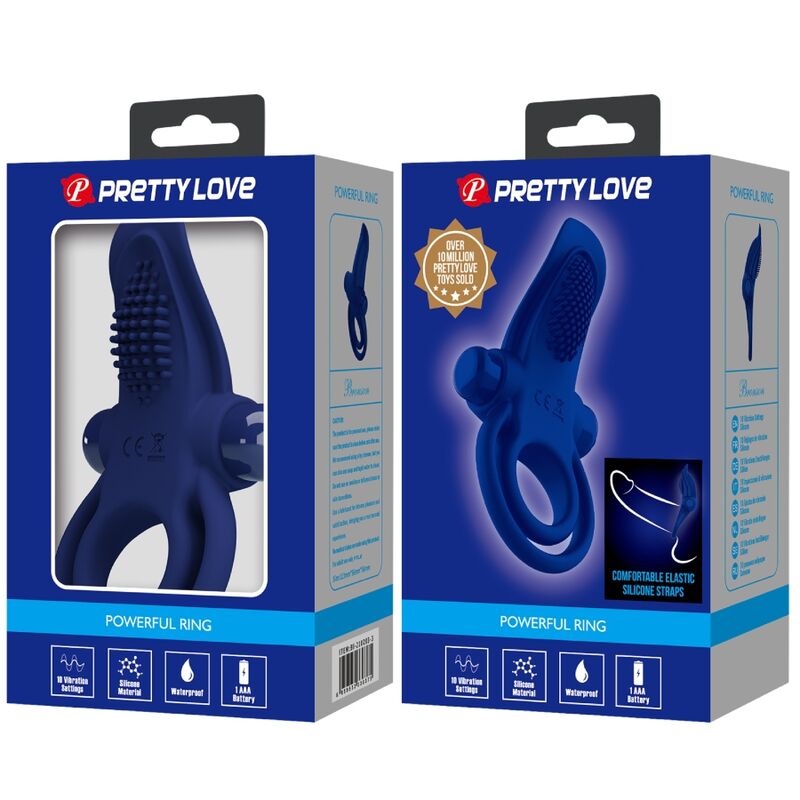 Pretty Lovebronson Double Ring With Vibration Blue | Niks.fi verkkokauppa
