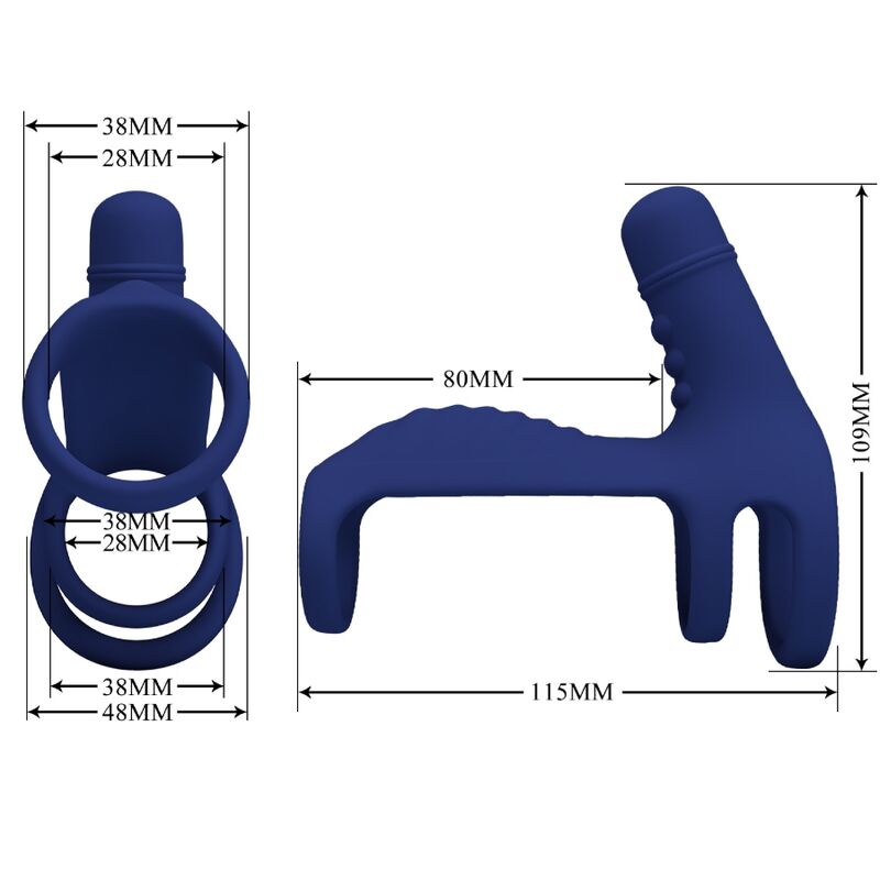 Pretty Loveelish Vibrating Ring With Extension Blue | Niks.fi verkkokauppa
