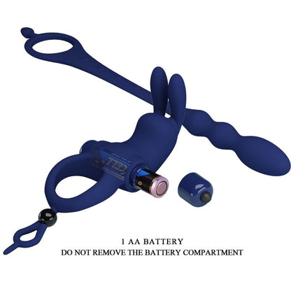 Pretty Loveayad Rabbit Vibrator Ring With Plug Blue | Niks.fi verkkokauppa