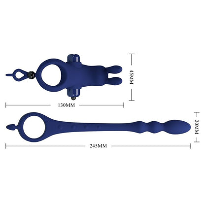 Pretty Loveayad Rabbit Vibrator Ring With Plug Blue | Niks.fi verkkokauppa