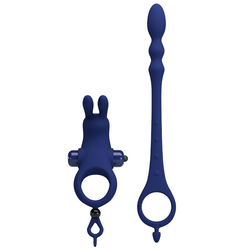 Pretty Loveayad Rabbit Vibrator Ring With Plug Blue | Niks.fi verkkokauppa