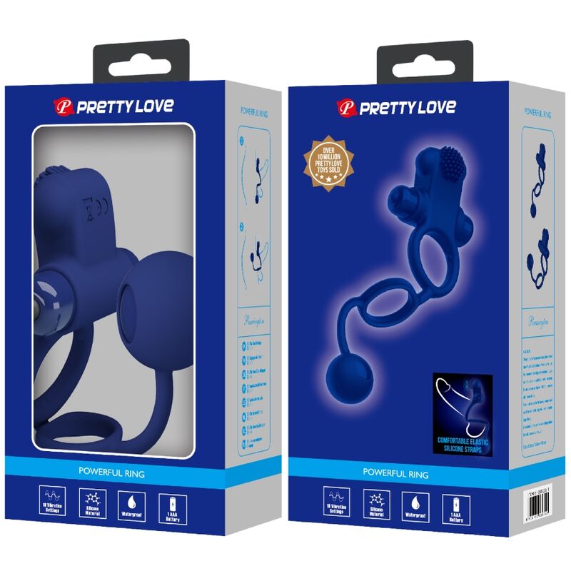 Pretty Loveremington Double Vibrating Ring With Plug Blue | Niks.fi verkkokauppa
