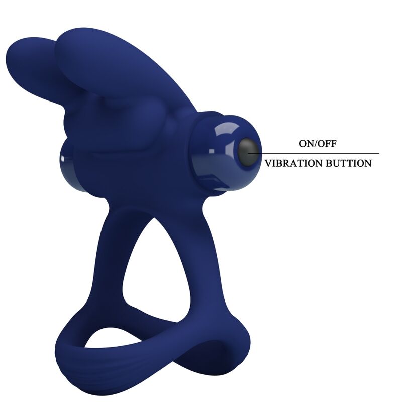 Pretty Lovefrancisco Double Vibrating Ring Rabbit Blue | Niks.fi verkkokauppa