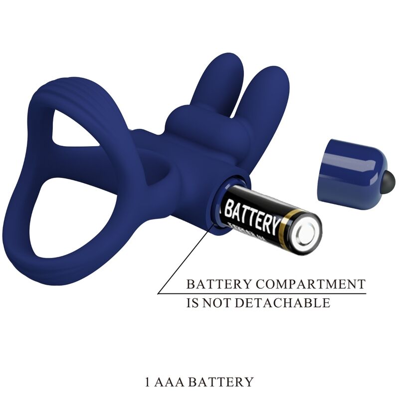 Pretty Lovefrancisco Double Vibrating Ring Rabbit Blue | Niks.fi verkkokauppa