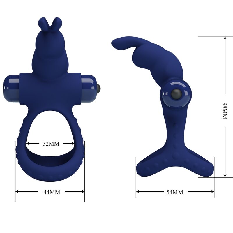 Pretty Loveluchito Double Vibrating Ring Rabbit Blue | Niks.fi verkkokauppa