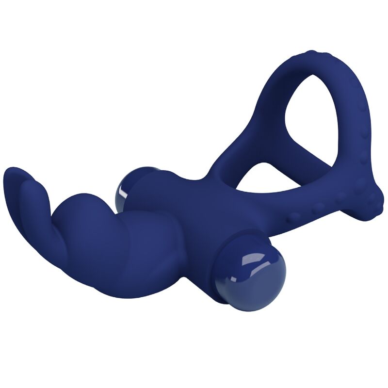 Pretty Loveluchito Double Vibrating Ring Rabbit Blue | Niks.fi verkkokauppa